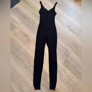 Sheer black bodysuit full length size M